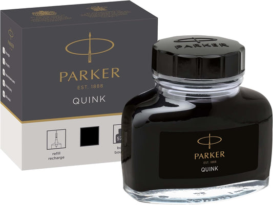 Parker Quink Black Permanent Bottled Ink 57mL