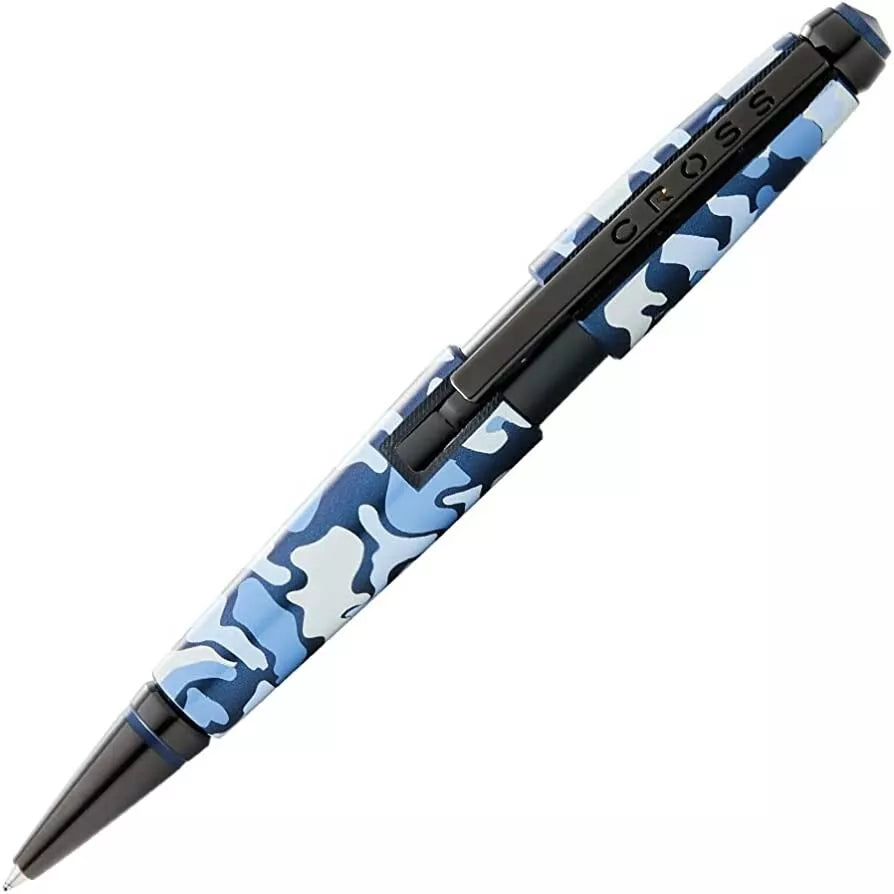 AT Cross Edge Blue Camo Rollerball Pen