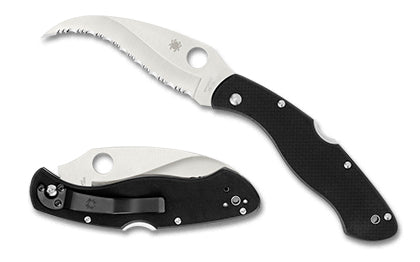 Spyderco Civilian CLIPIT Black G-10 Back Lock Folding Knife