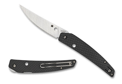 Spyderco Ikuchi Carbon Fiber Flipper Folding Knife