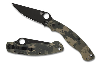 Spyderco Military 2 Camo Black Blade Folding Knife