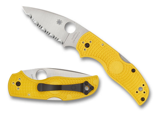 Spyderco Native 5 Salt Yellow Magnacut SpyderEdge (full serrated)