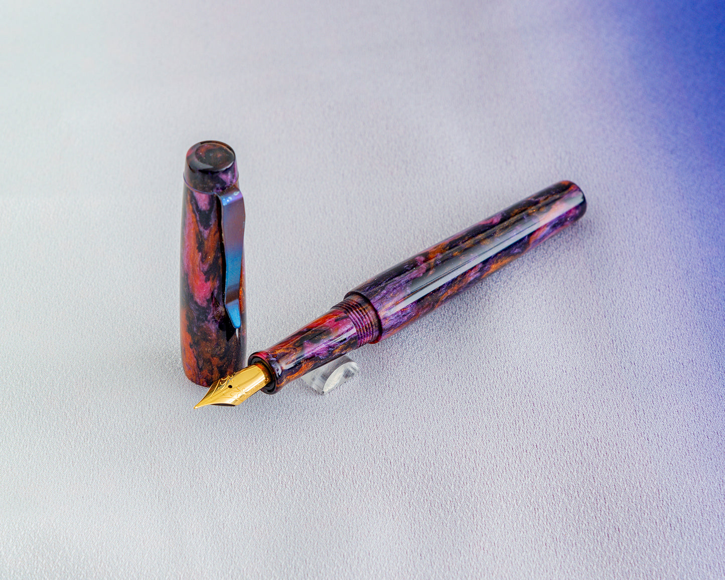 Rhys' Pieces Custom Fountain Pen - "Night.Shade" DiamondCast