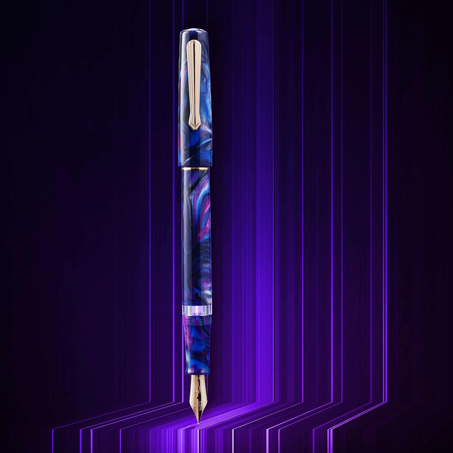 Nahvalur Schuylkill Cichlid Purple Fountain Pen