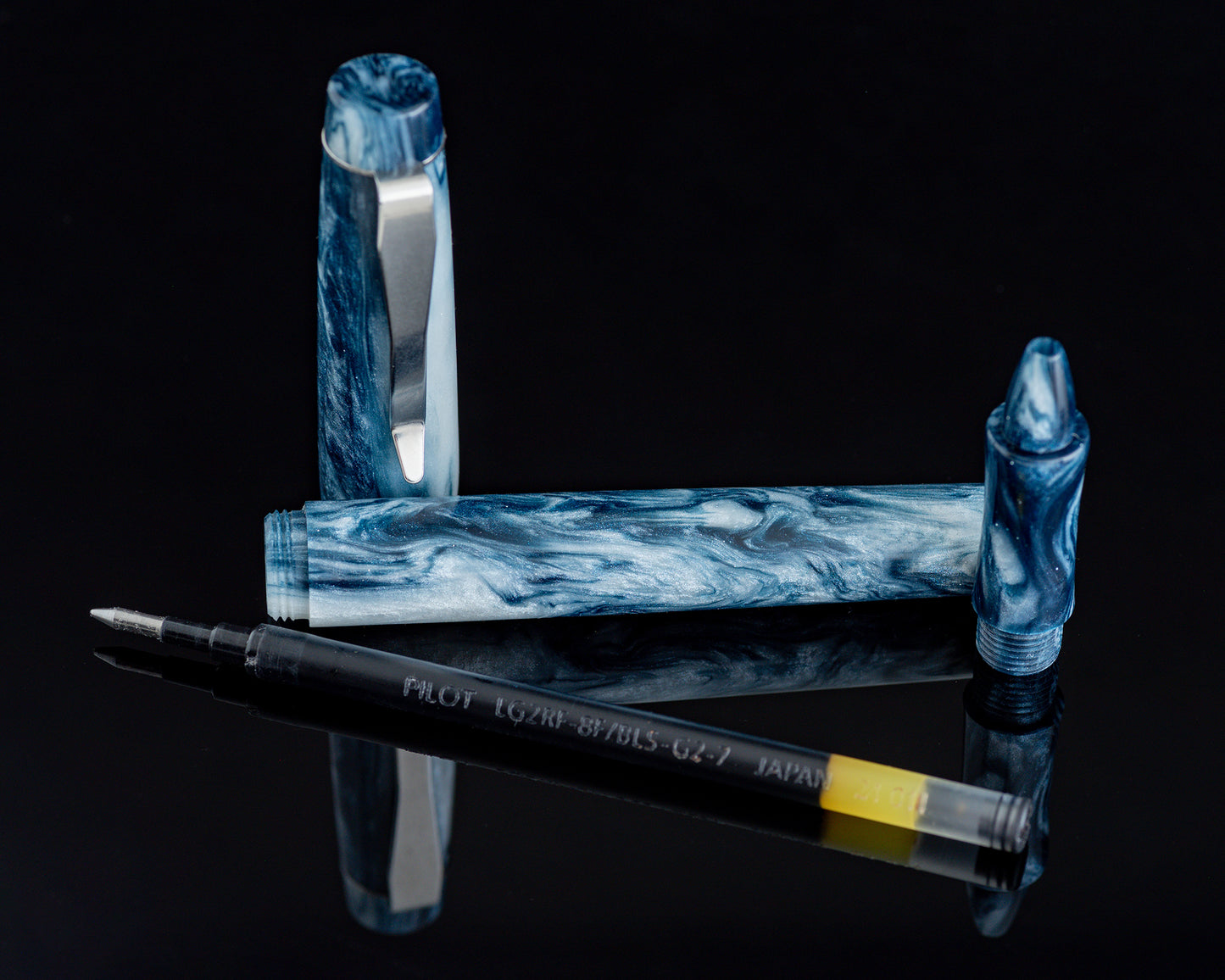 Rhys' Pieces Custom Rollerball Pen - "Frost" DiamondCast