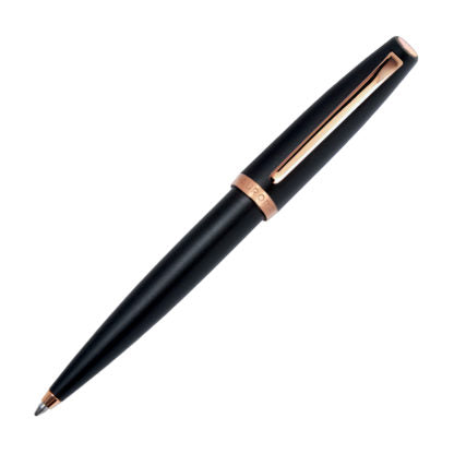 Aurora Ipsilon De Luxe Black Resin w/ Gold Trim Rollerball Pen