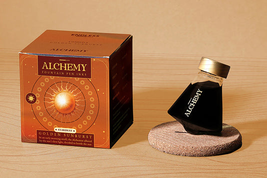 Endless Alchemy Golden Sunburst Fountain Pen Ink 45mL Bottle