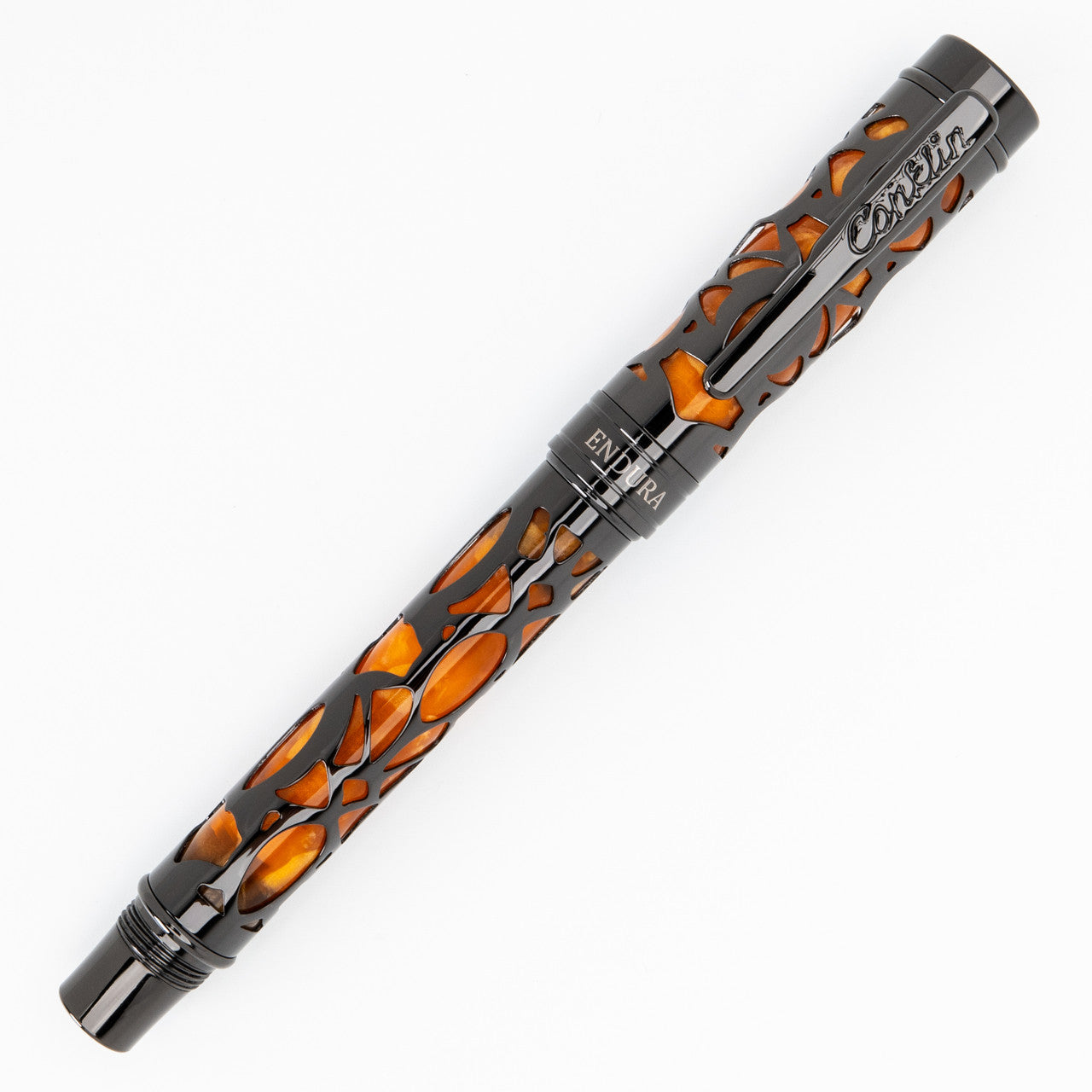 Conklin Endura Deco Crest Orange / Gunmetal Fountain Pen