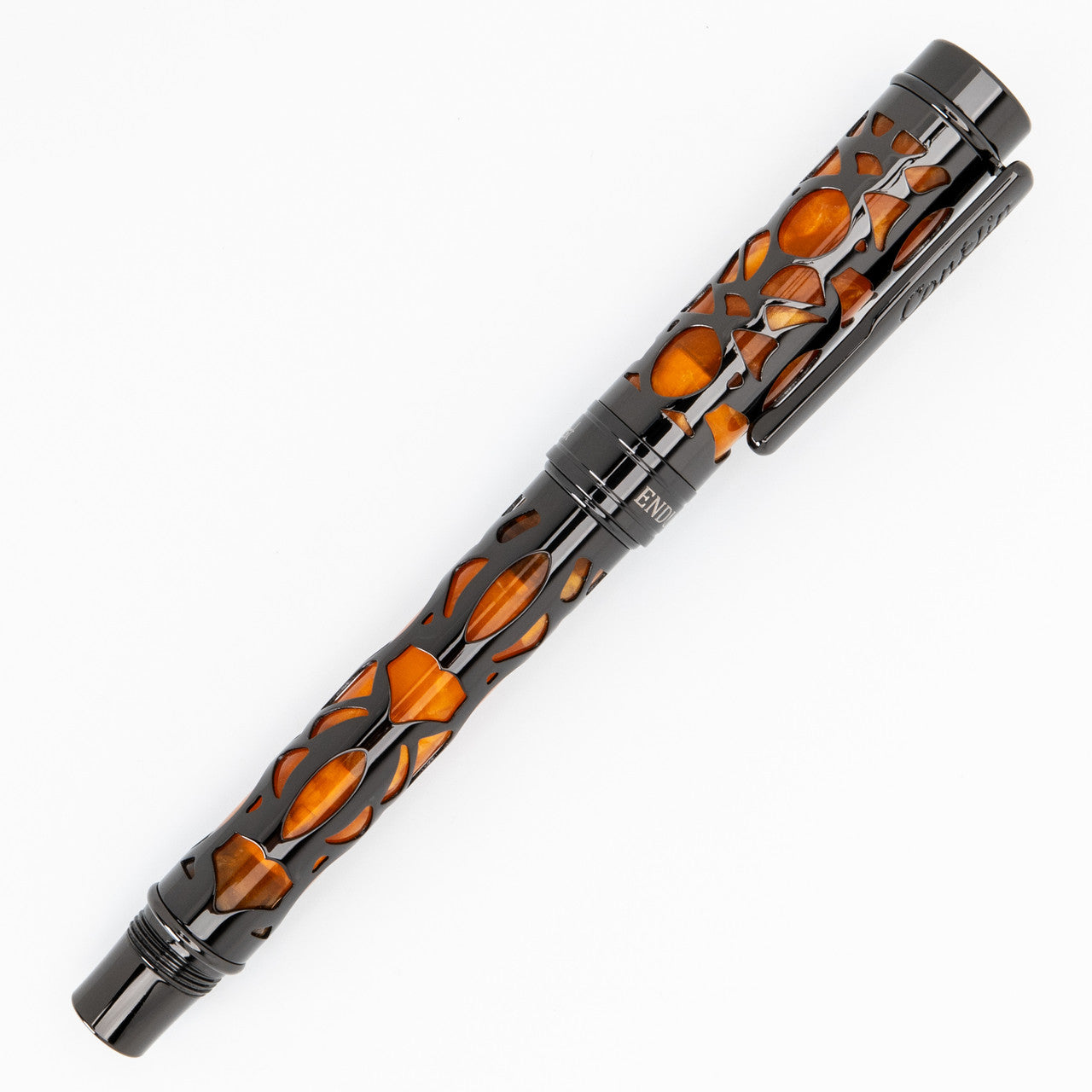 Conklin Endura Deco Crest Orange / Gunmetal Fountain Pen