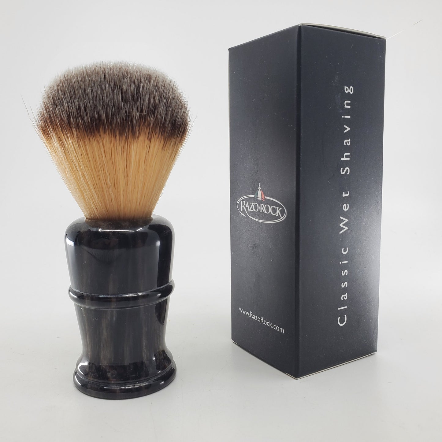 RazoRock Faux Horn Disruptor Plissoft Synthetic Shaving Brush 22mm