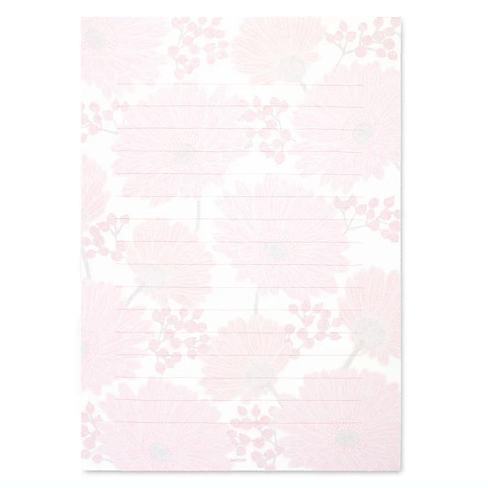 Midori Gerbera Floral A5 Letter Pad