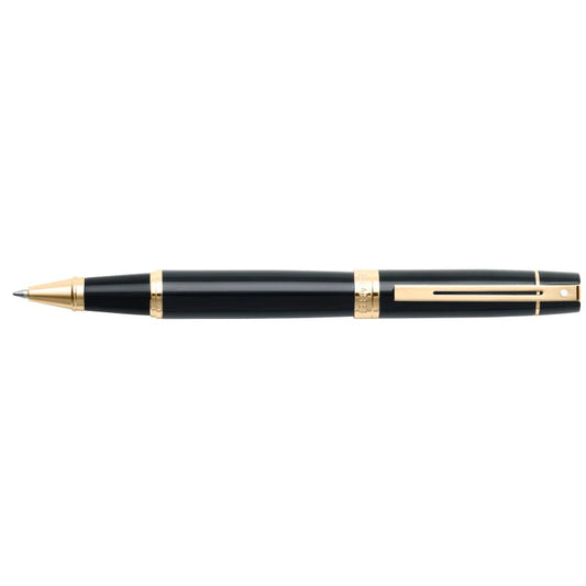 Sheaffer 300 Black w/ Gold Trim Rollerball Pen