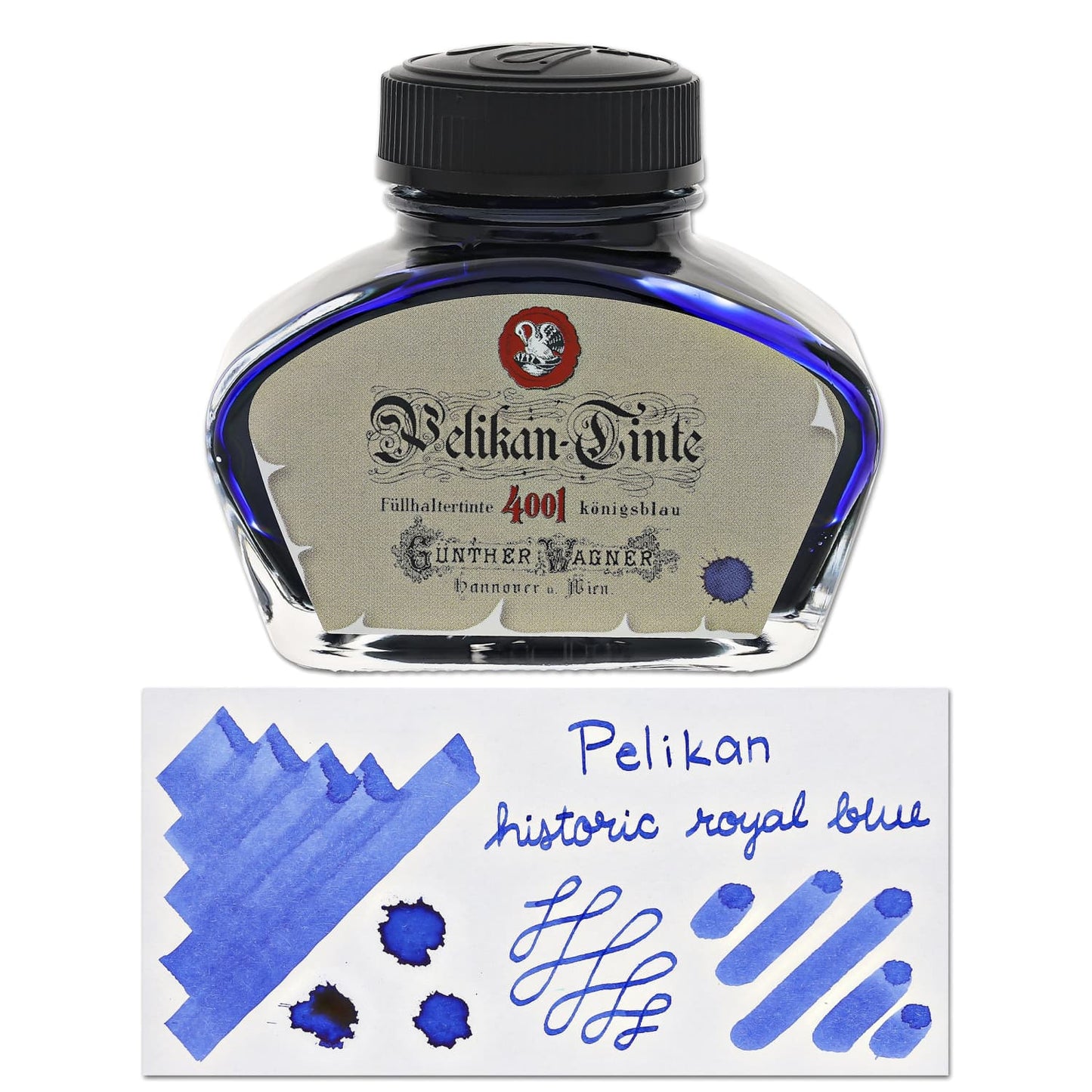 Pelikan 4001 Historic Royal Blue Fountain Pen Ink 62.5ml Bottle