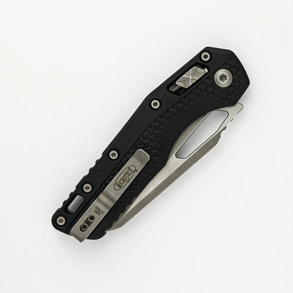 Microtech MSI Tri-Grip Polymer Black Apocalyptic Partial Serrated Folding Knife