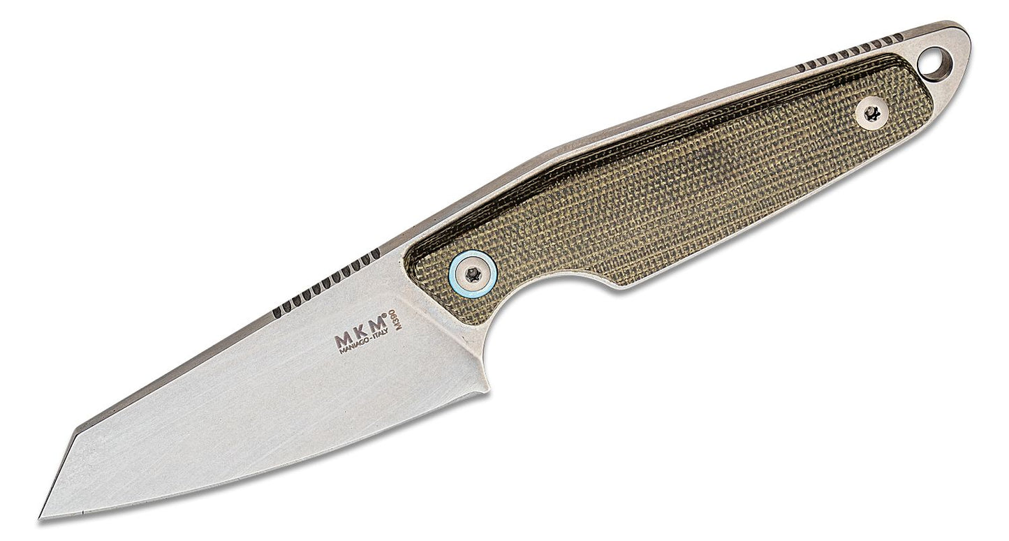 MKM Makro 2 Sheepsfoot Green Micarta Fixed Blade