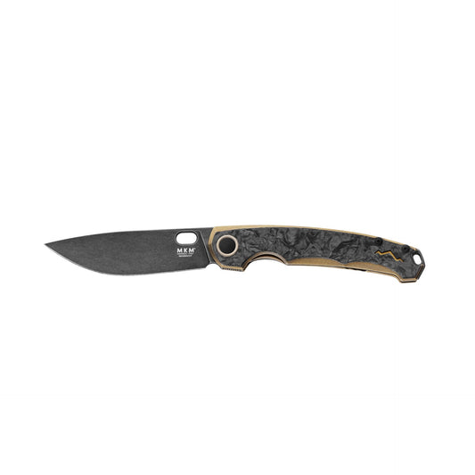 MKM Eclipse Bronze Titanium Frame Dark Matter Black Carbon Fiber Inlay Liner Lock Folding Knife