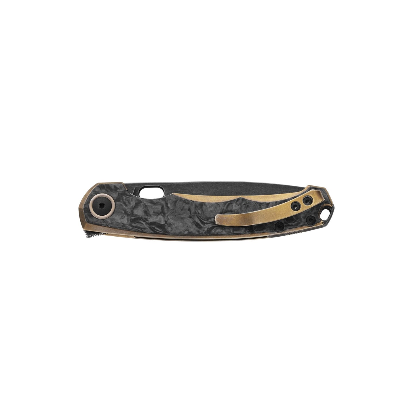 MKM Eclipse Bronze Titanium Frame Dark Matter Black Carbon Fiber Inlay Liner Lock Folding Knife