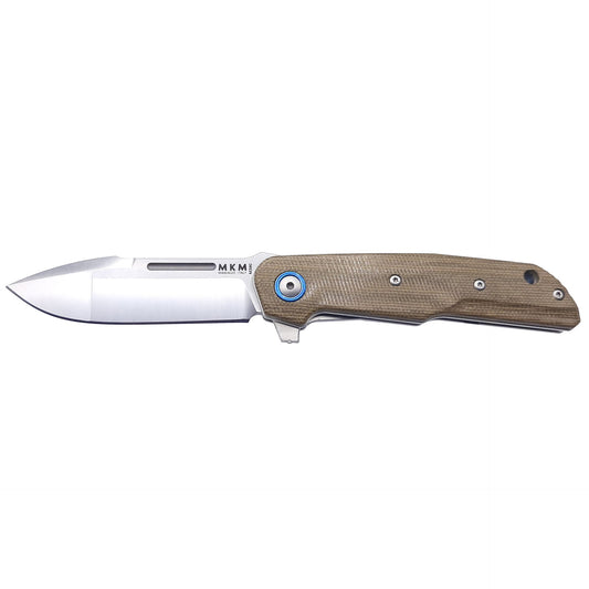 MKM Clap Green Canvas Micarta Liner Lock Folding Knife