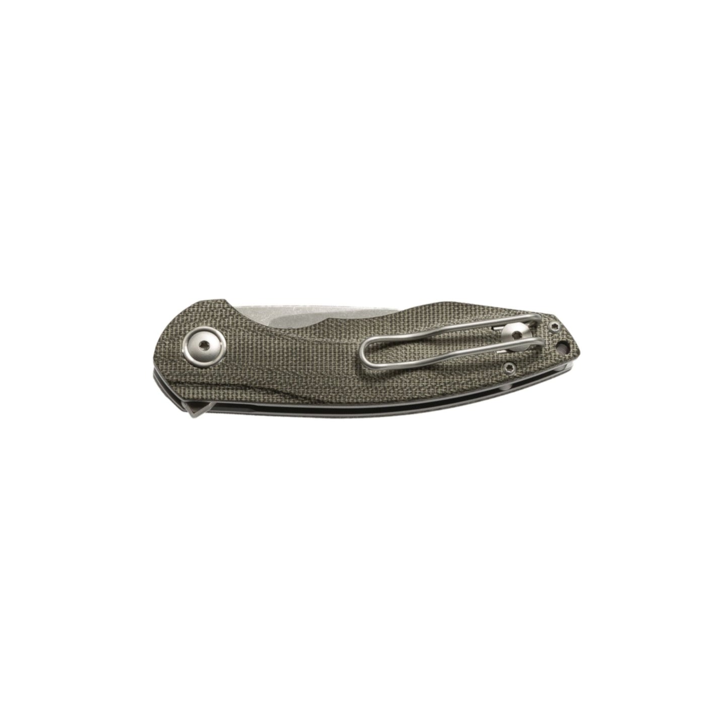 MKM Timavo Green Canvas Micarta Liner Lock Folding Knife