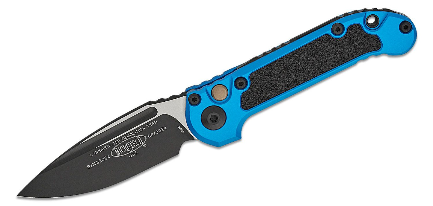 Microtech L.U.D.T. S/E Gen III Blue Auto Folding Knife