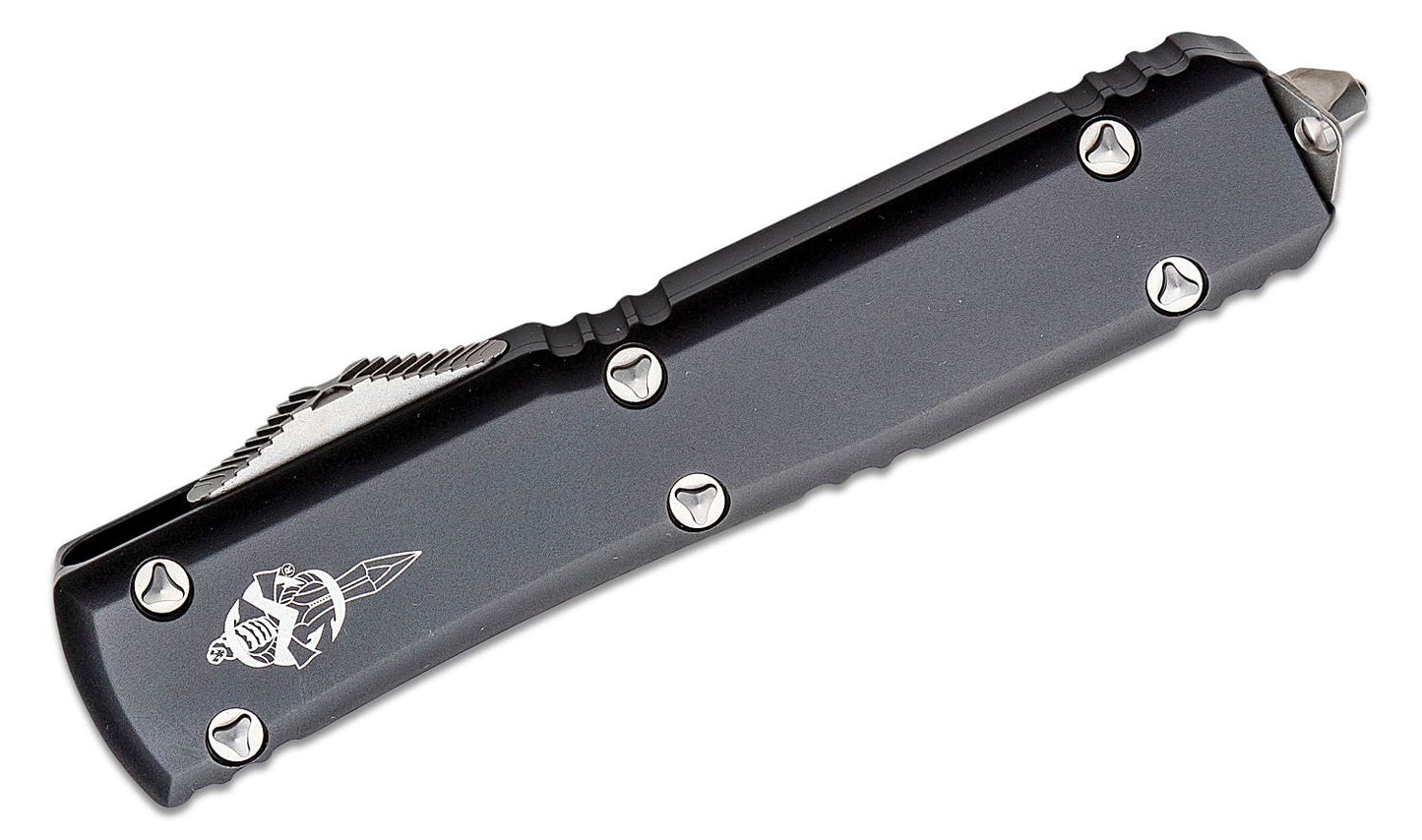 Microtech Ultratech Warhound Signature Series Stonewash Standard Out the Front Knife