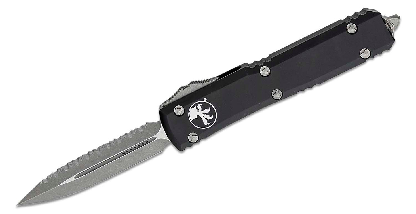 Microtech Ultratech D/E Apocalyptic Full Serrated Out the Front Knife