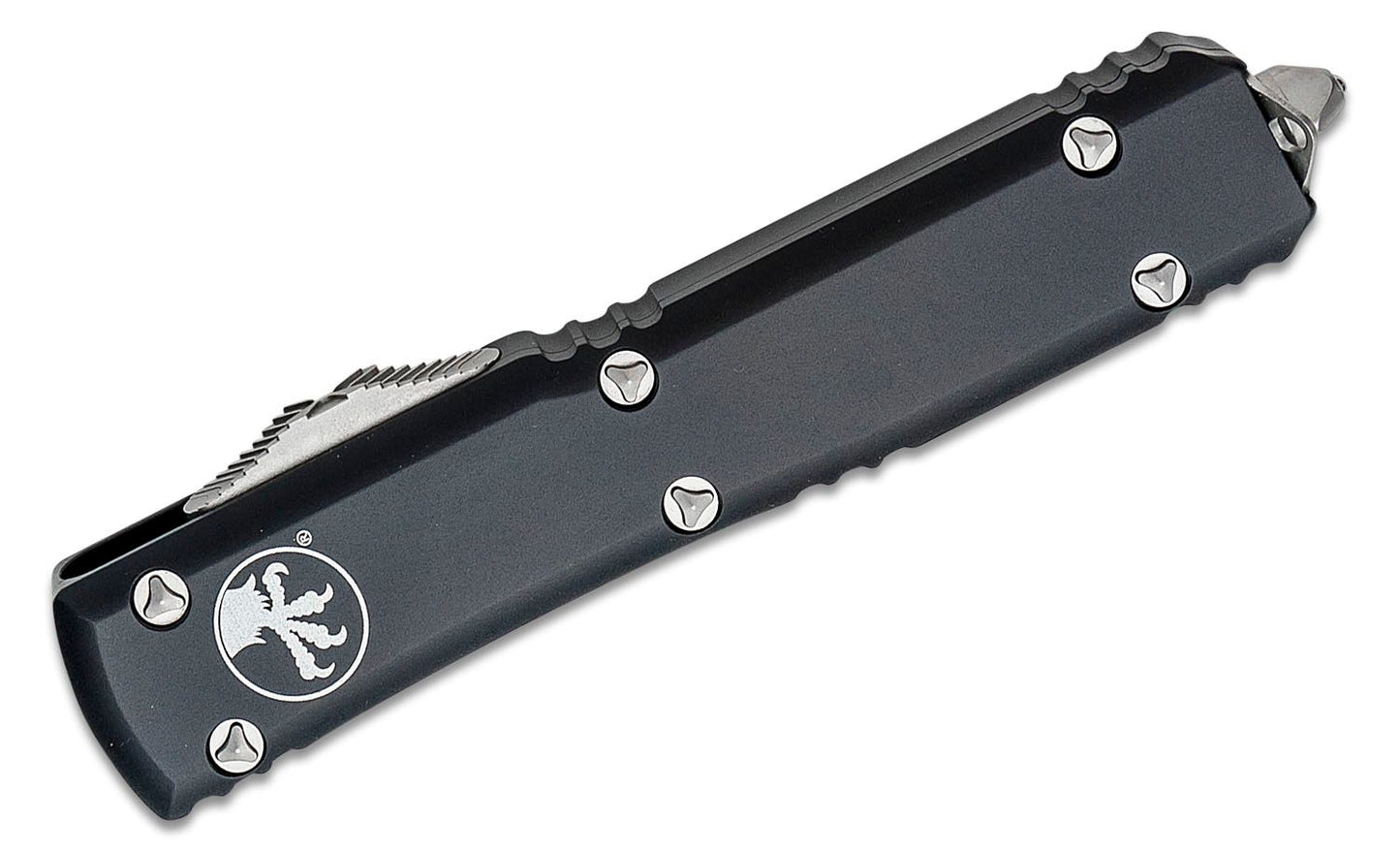 Microtech Ultratech D/E Satin Full Serrated Out the Front Knife