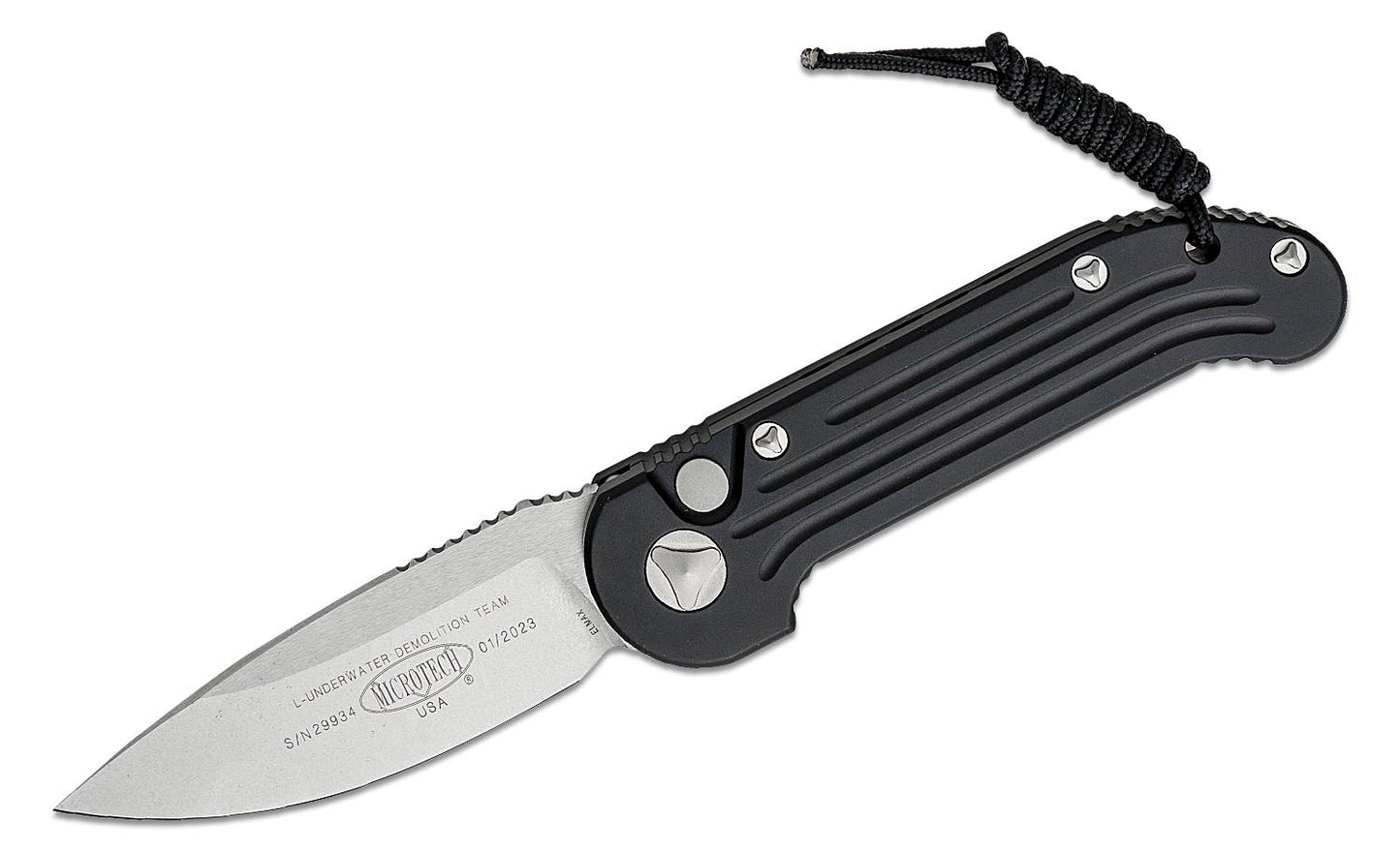 Microtech L.U.D.T. Stonewash Standard Auto Folding Knife