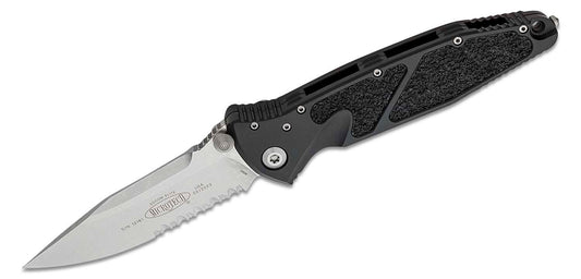 Microtech Socom Elite S/E Stonewash Partial Serrated Folding Knife