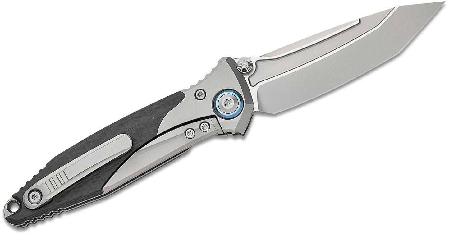 Microtech Socom Bravo Mini T/E Titanium Handle CF Scales Folding Knife