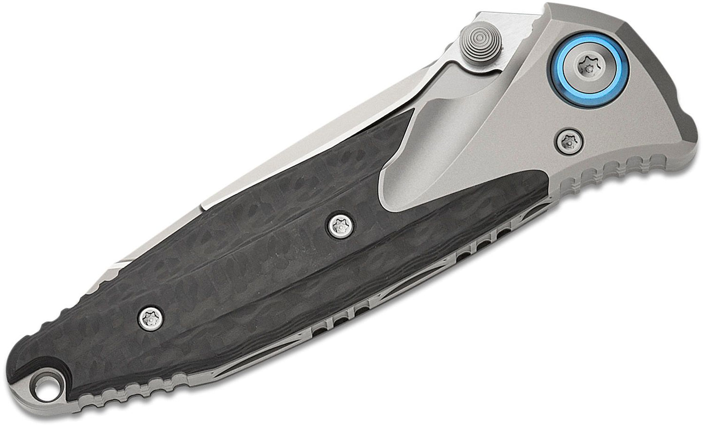 Microtech Socom Bravo Mini T/E Titanium Handle CF Scales Folding Knife