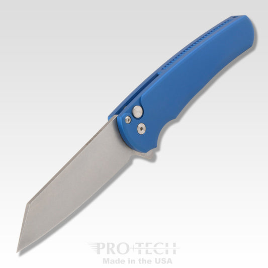 Protech Malibu Flipper Blue Stonewash Reverse Tanto Magnacut