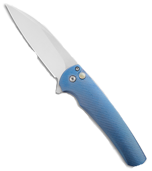 Protech Malibu Custom Titanium Blue Folding Knife