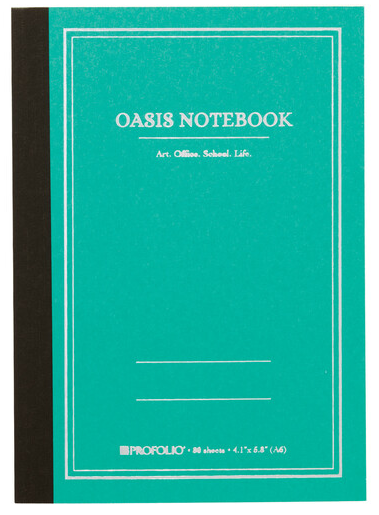 Oasis Notebook A6 4.1"x5.8" 80 sheets