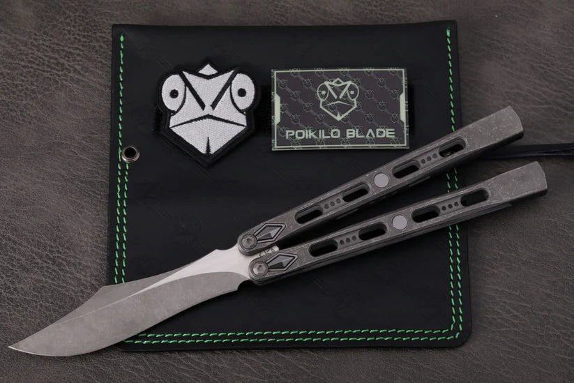 PoiKilo PM1 Hydra DAO Titanium Live Blade Balisong