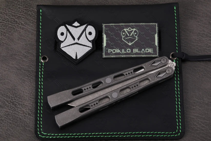 PoiKilo PM1 Hydra DAO Titanium Live Blade Balisong