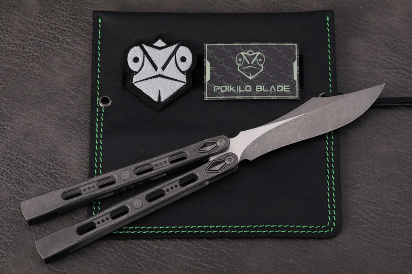 PoiKilo PM1 Hydra DAO Titanium Live Blade Balisong