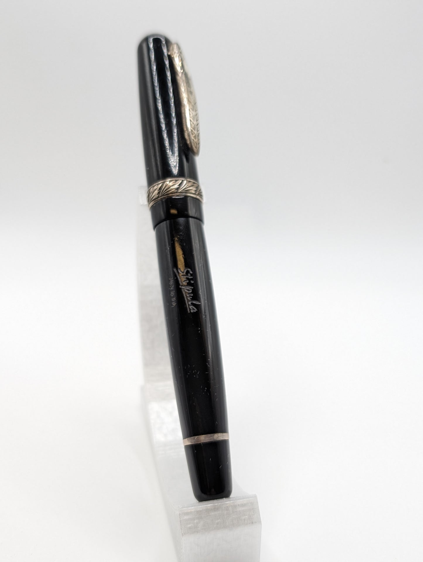 Stipula Etruria Black Resin Fountain Pen Piston Fill