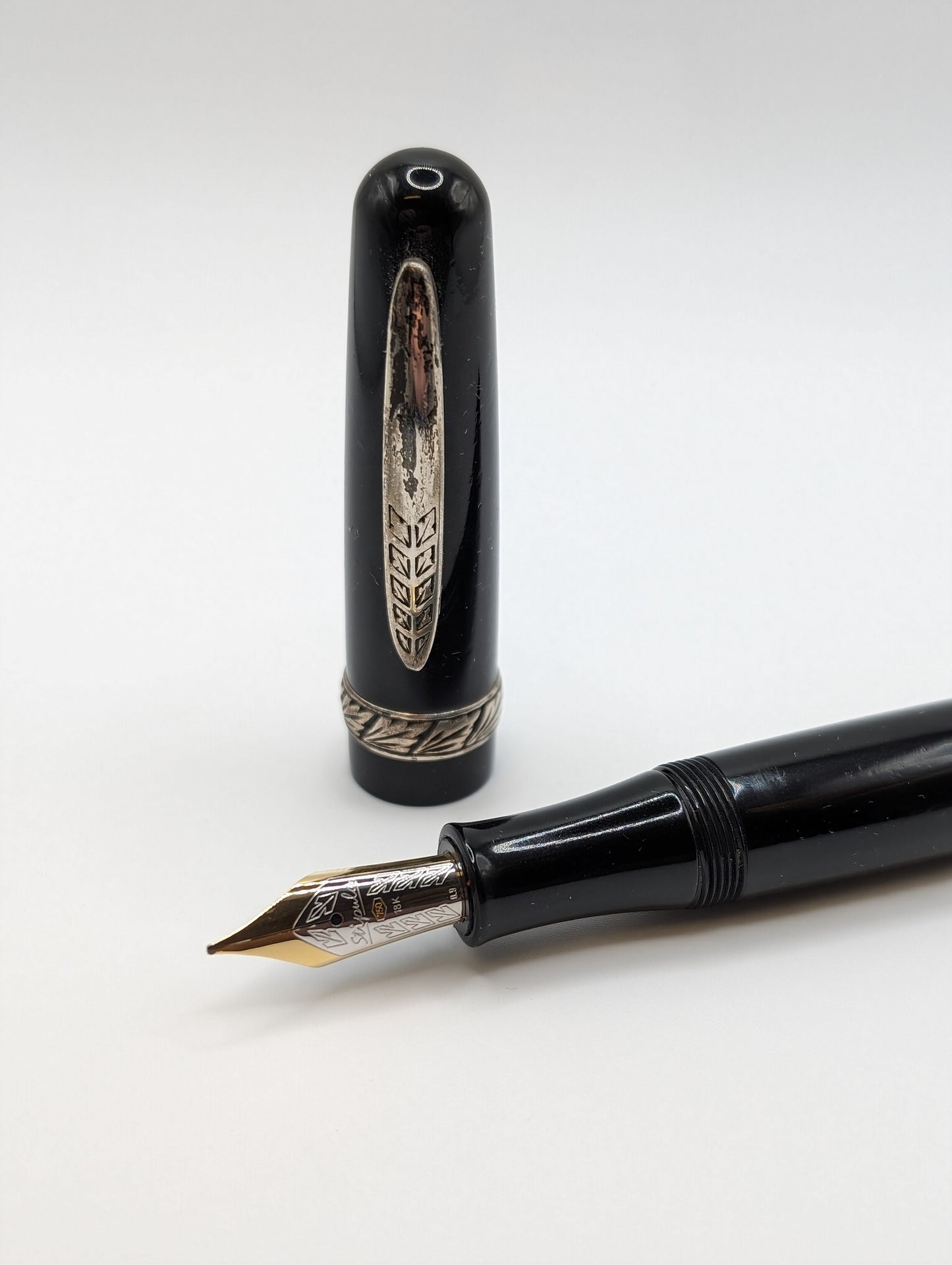 Stipula Etruria Black Resin Fountain Pen Piston Fill