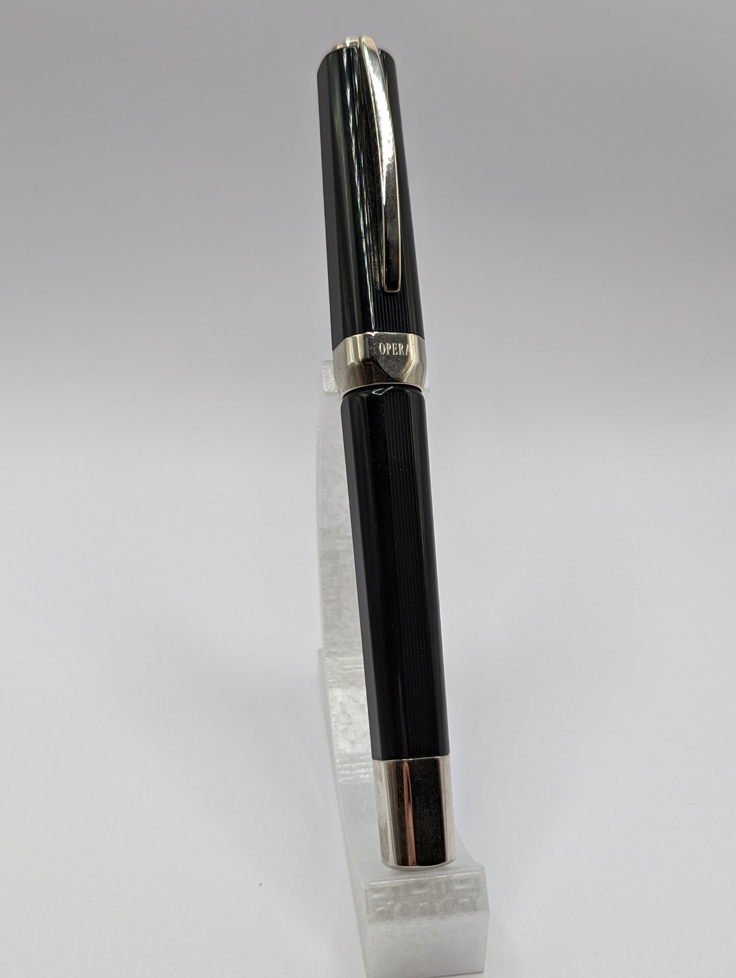 Visconti Opera Master Black w/ Silver Trim Fountain Pen Medium