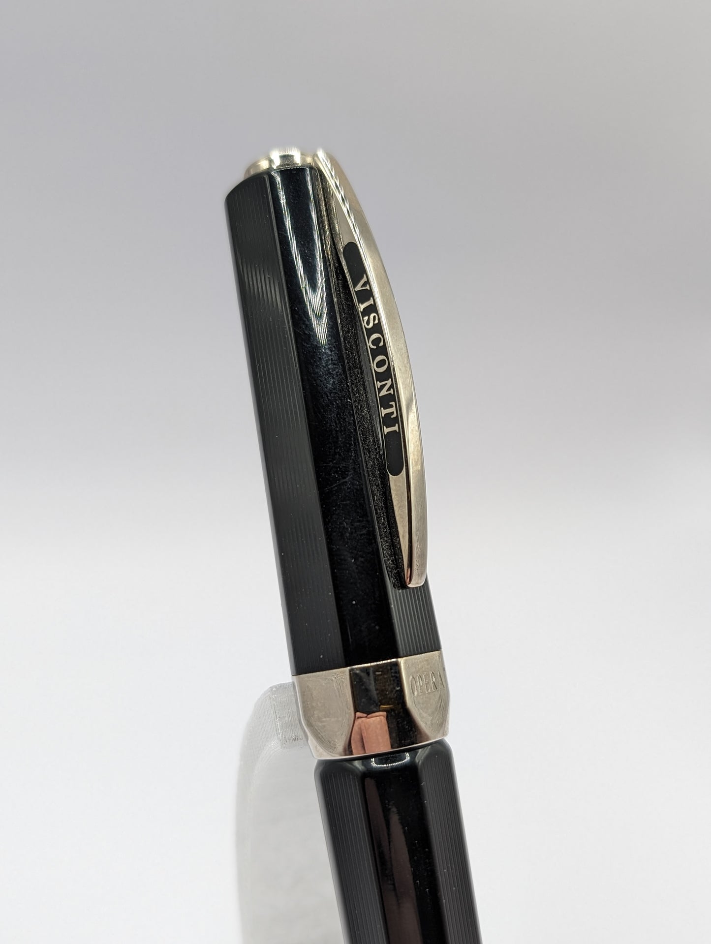 Visconti Opera Master Black w/ Silver Trim Fountain Pen Medium