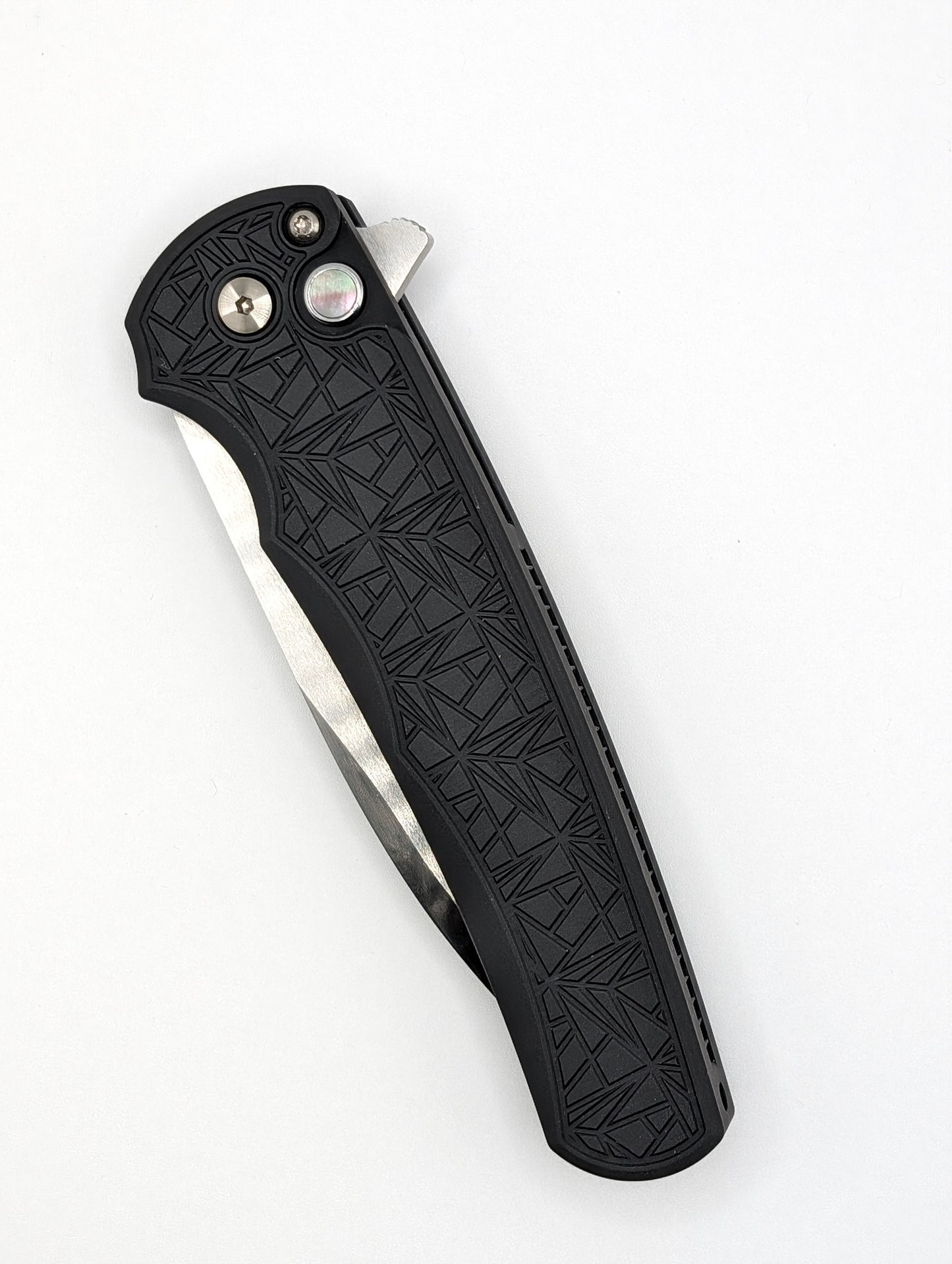 Protech Atlanta Blade Show 2024 Exclusive Malibu Custom Black "Nexus" Handle Irie Ground Wharncliffe Blade