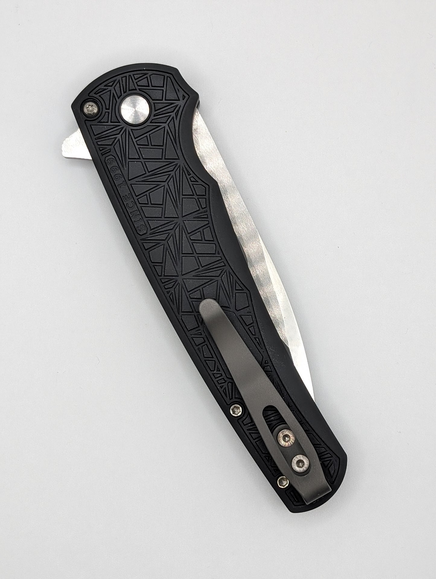 Protech Atlanta Blade Show 2024 Exclusive Malibu Custom Black "Nexus" Handle Irie Ground Wharncliffe Blade