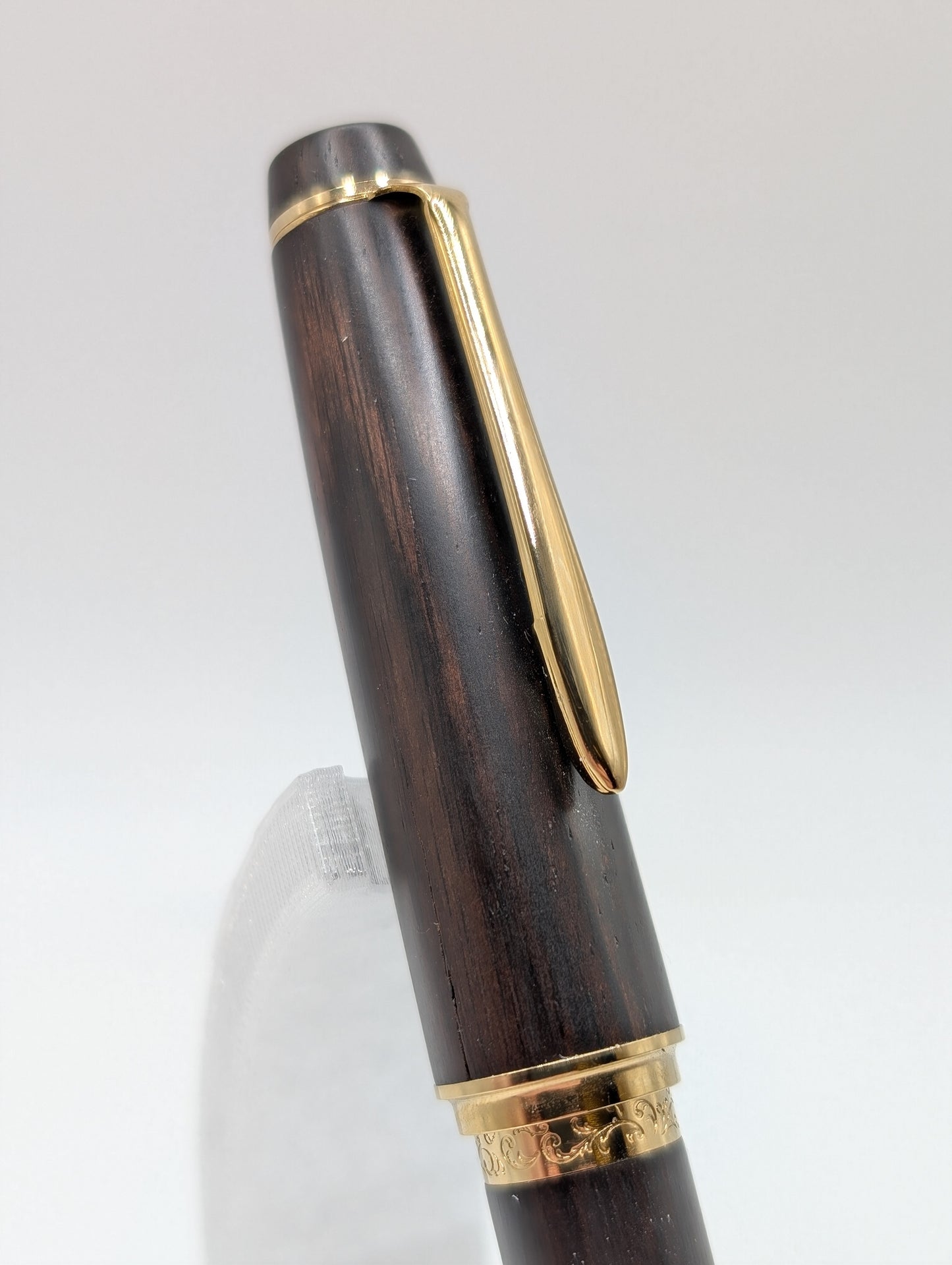 Sailor Zaimoku Iron Wood w/ Gold Trim Fountain Pen 14k Gold Fine Nib