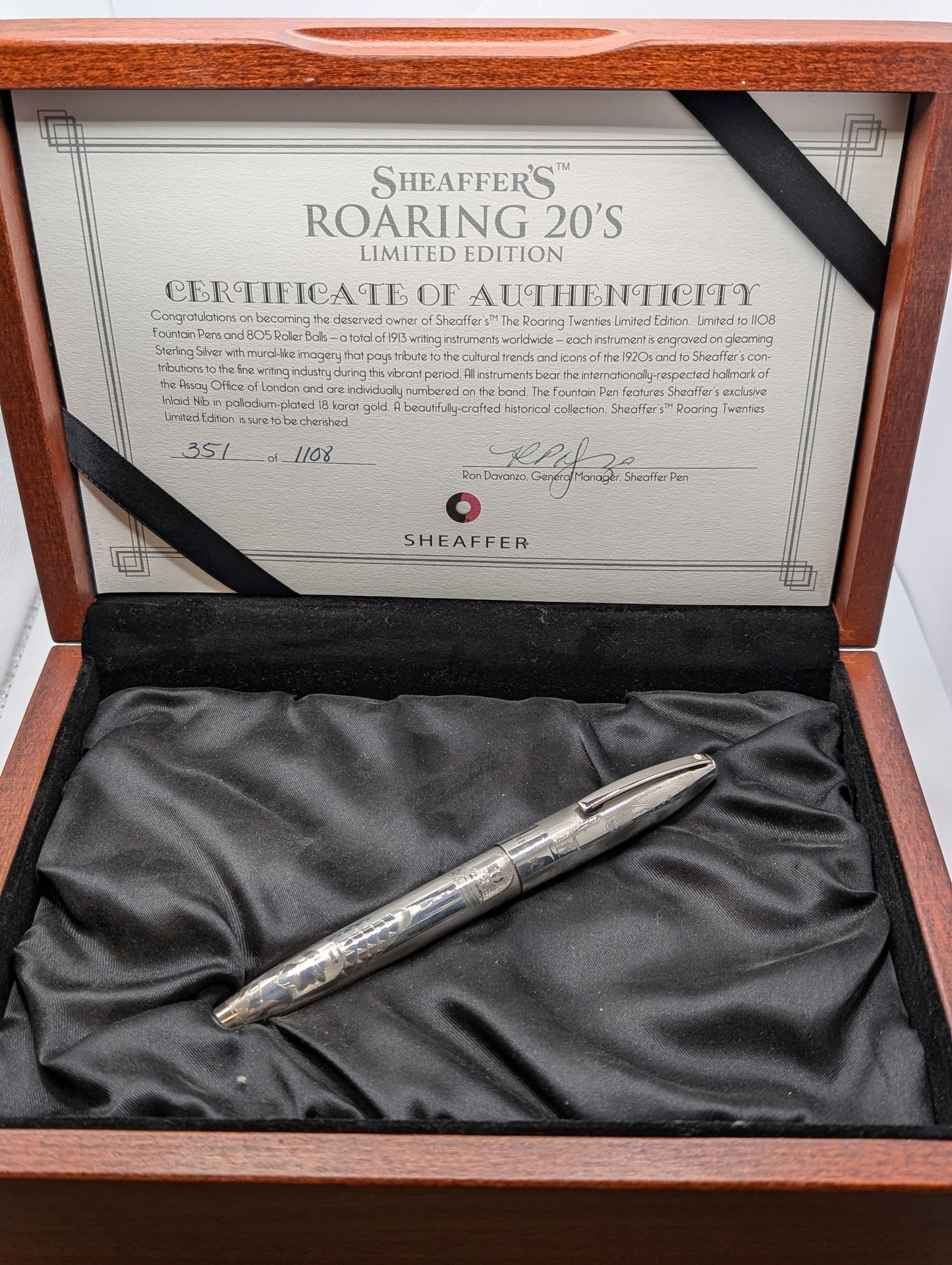 Sheaffer Roaring 20's Limited Edition Rollerball Pen 351 of 1108