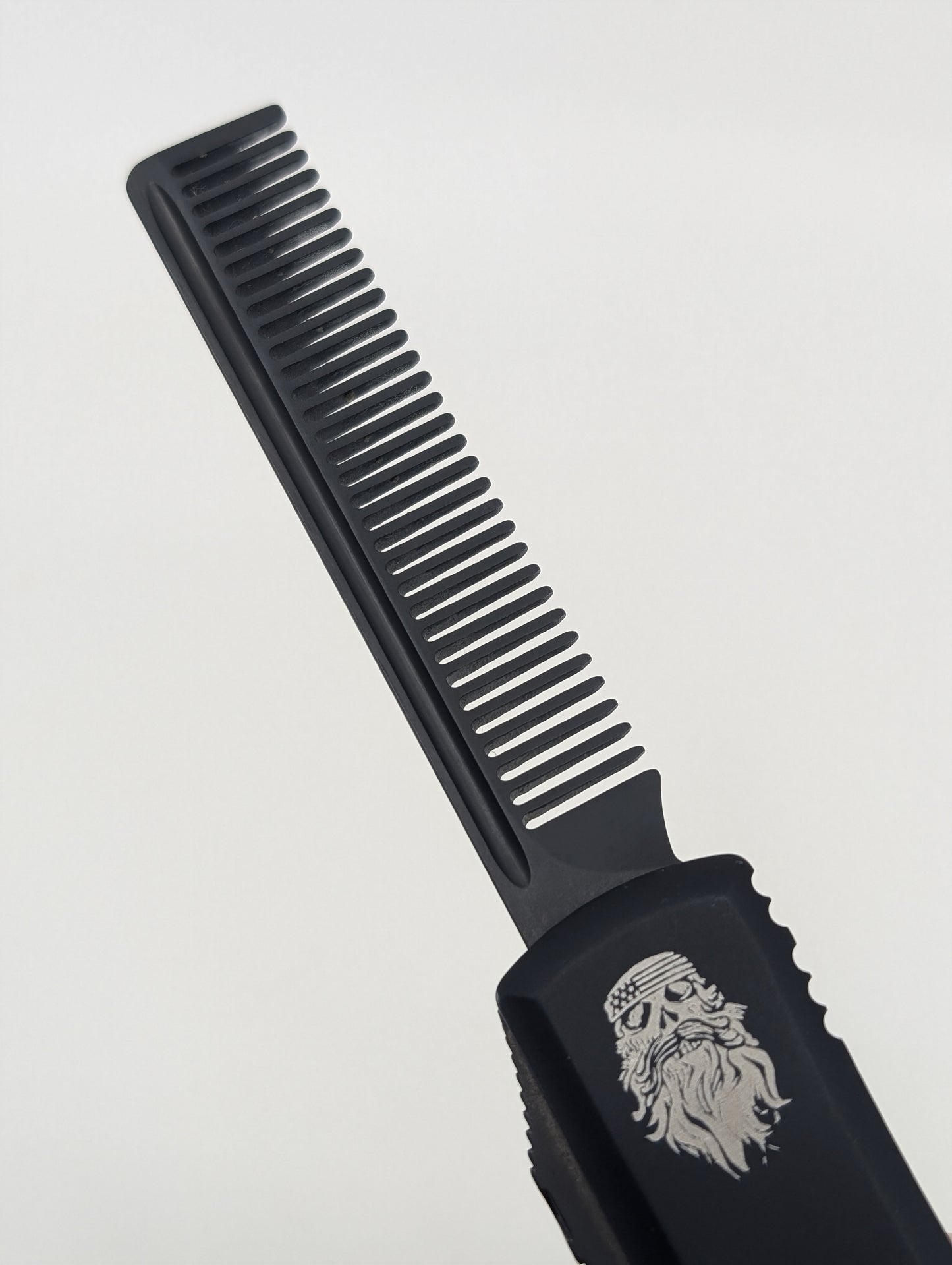 Microtech UTX-85 Marfione Custom Tactical Beard Comb DLC Stonewash Consignment