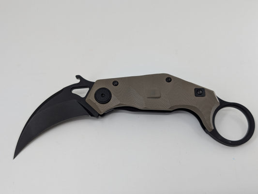 M3 Tactical Tech Karambit Tan Folding Knife