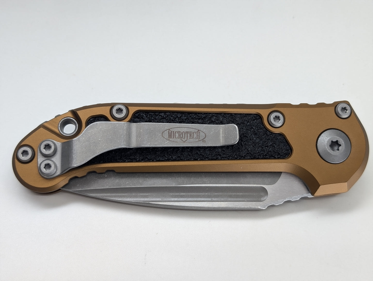 Microtech L.U.D.T. S/E Gen III Tan Apocalyptic Partial Serrated