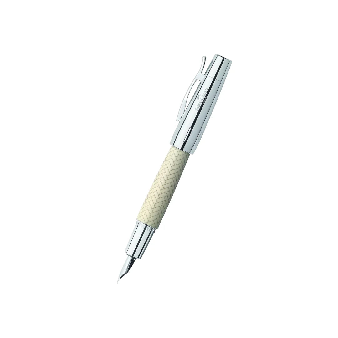 Faber-Castell E-Motion Parquet Ivory Fountain Pen Broad Nib