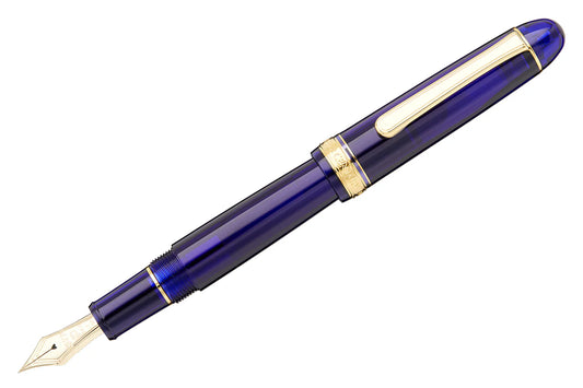 Platinum 3776 Century Chartres Blue Fountain Pen 14k Gold Music Nib